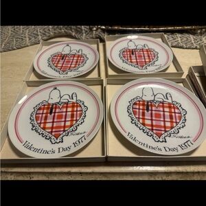 Schmid Peanuts 1977 Valentine's Day Plate w/ Original Box Charles Schulz